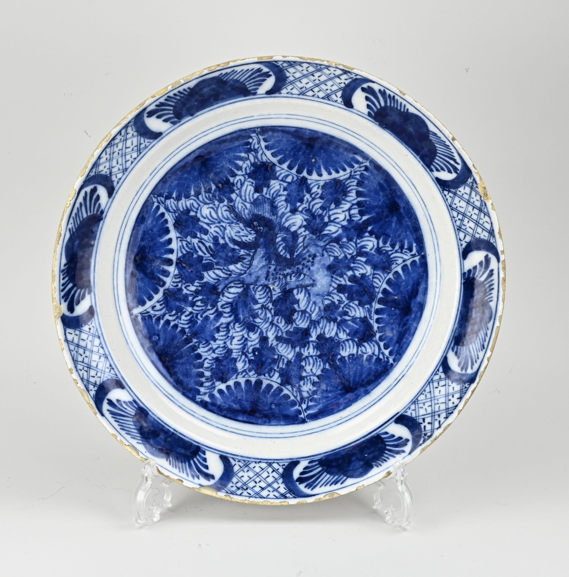 18th century Delft dish Ø 33.7 cm.