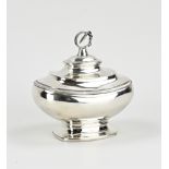 Silver tea caddy