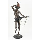 Bronze figure, H 64 cm.