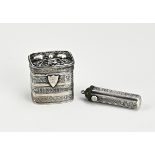 Silver lipstick holder & box