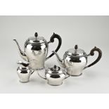 Silver tea set, 4 pieces