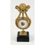 Lyra table clock, late 20th century