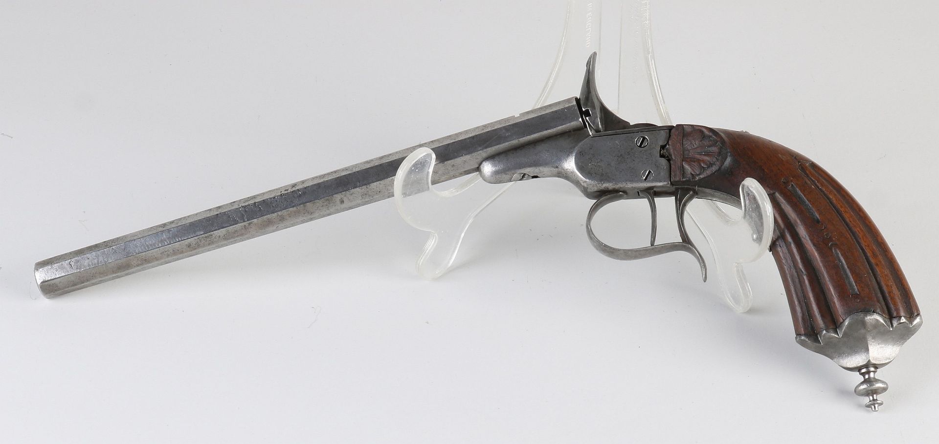 Antique rimfire pistol, L 31 cm. - Image 2 of 2