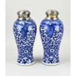 2x Chinese vase with silver