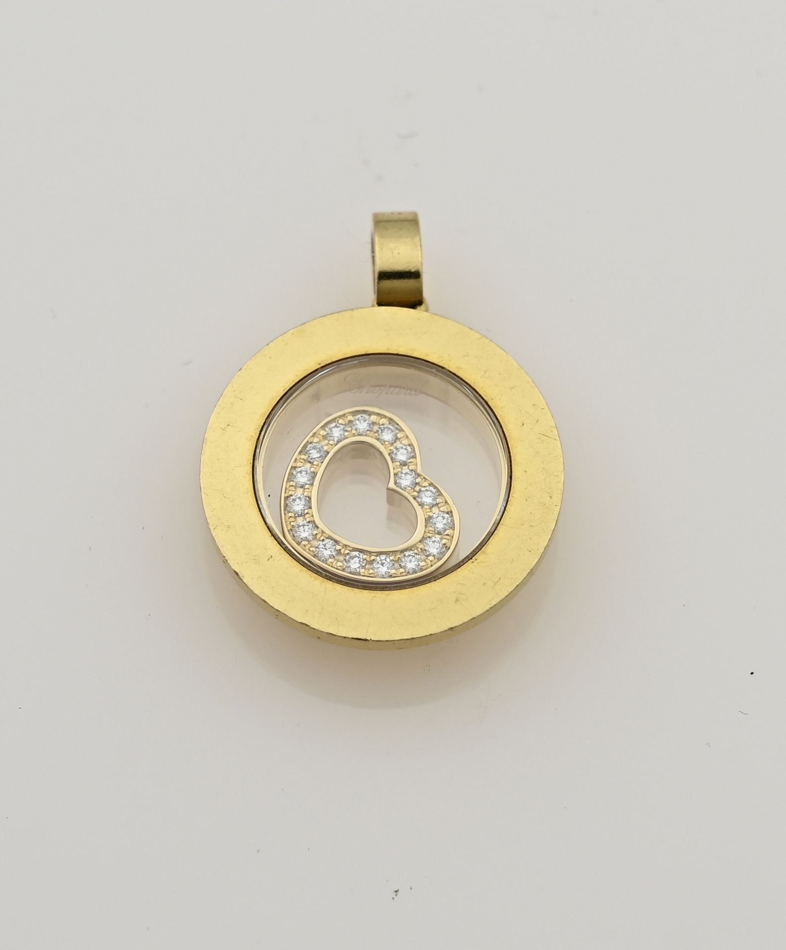 Chopard gold pendant with diamond