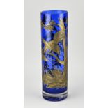 Blue vase, H 40 cm.
