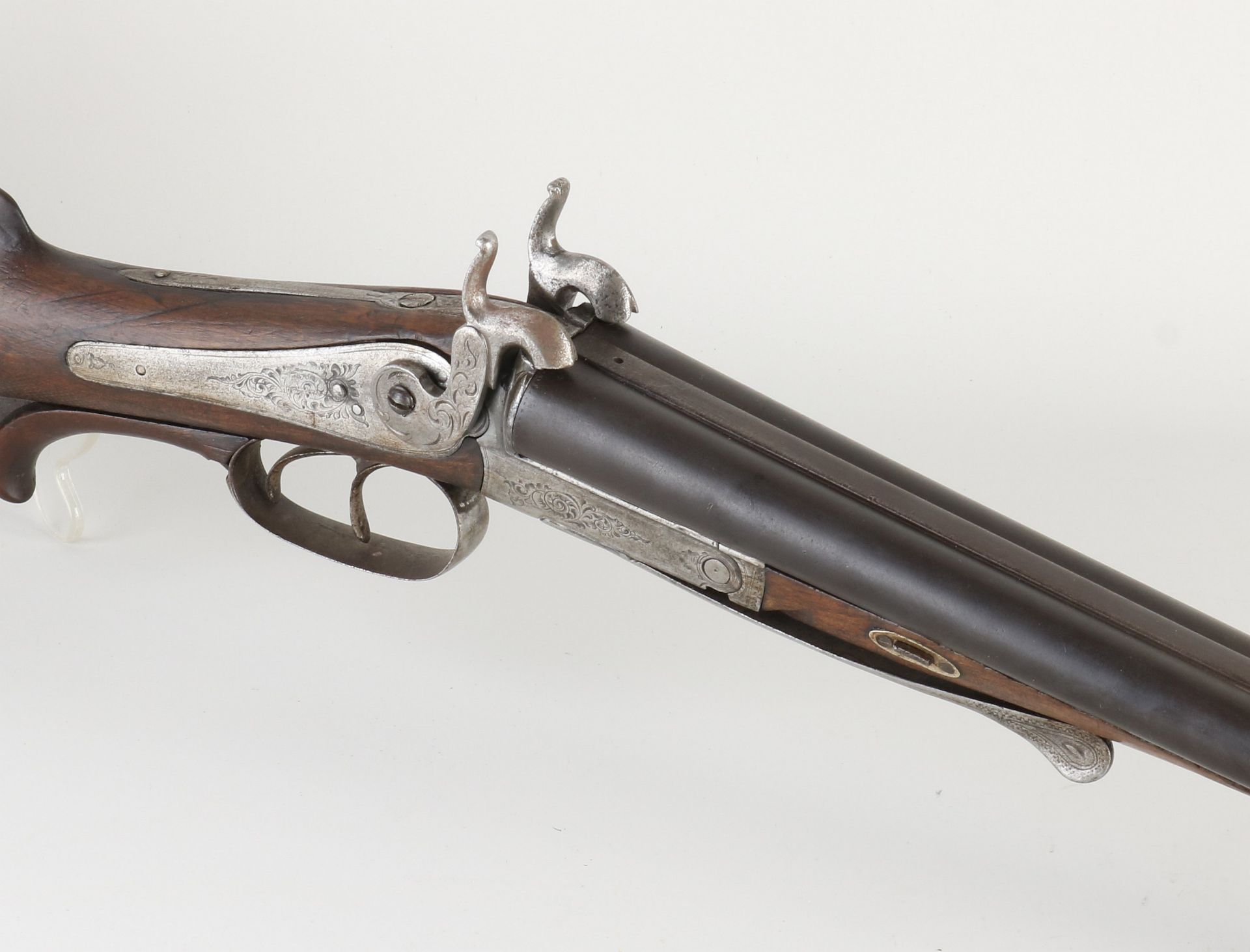 Antique pinfire rifle, L 76 cm. - Image 2 of 2