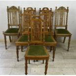 Seven antique German chairs, 1890