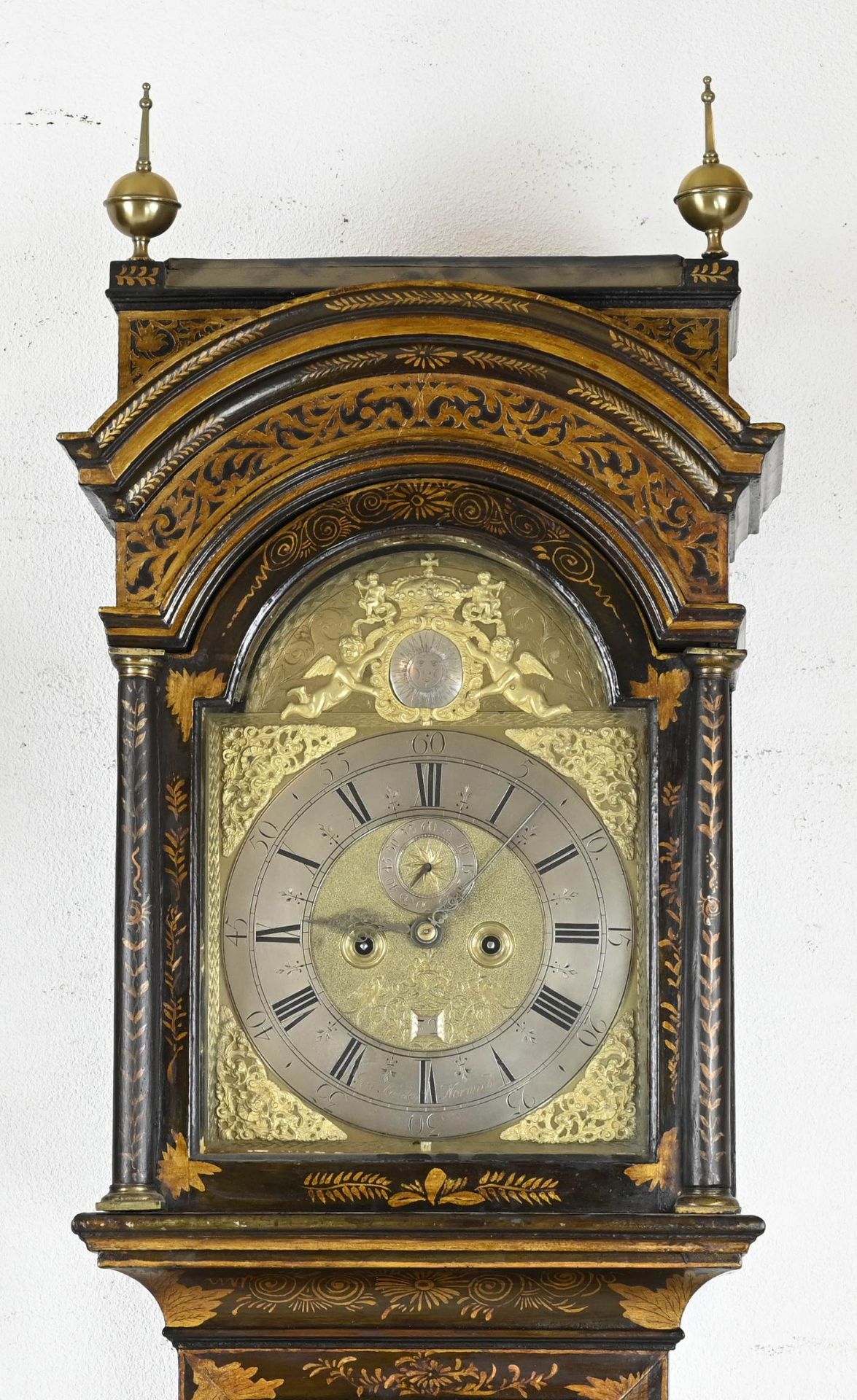 English grandfather clock, H 235 cm. - Image 2 of 2