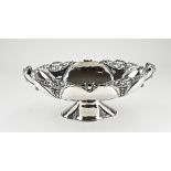 Silver fruit bowl on foot