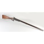 Antique cube barrel shotgun, L 118 cm.