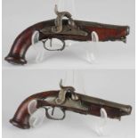 Pair of percussion pistols, L 22 cm.