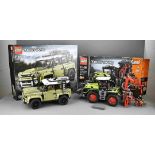 2x Technical Lego, Landrover Defender + tractor