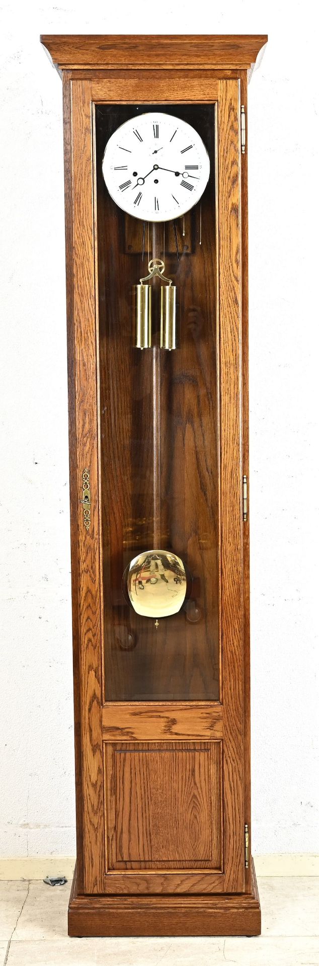 Grandfather clock, H 201 cm.