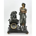 French marble mantel clock, 1880