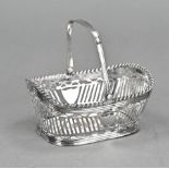 Silver chocolate basket, rectangular.