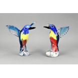 Set of glass Murano style birds