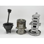 3x Miniature stove/stove