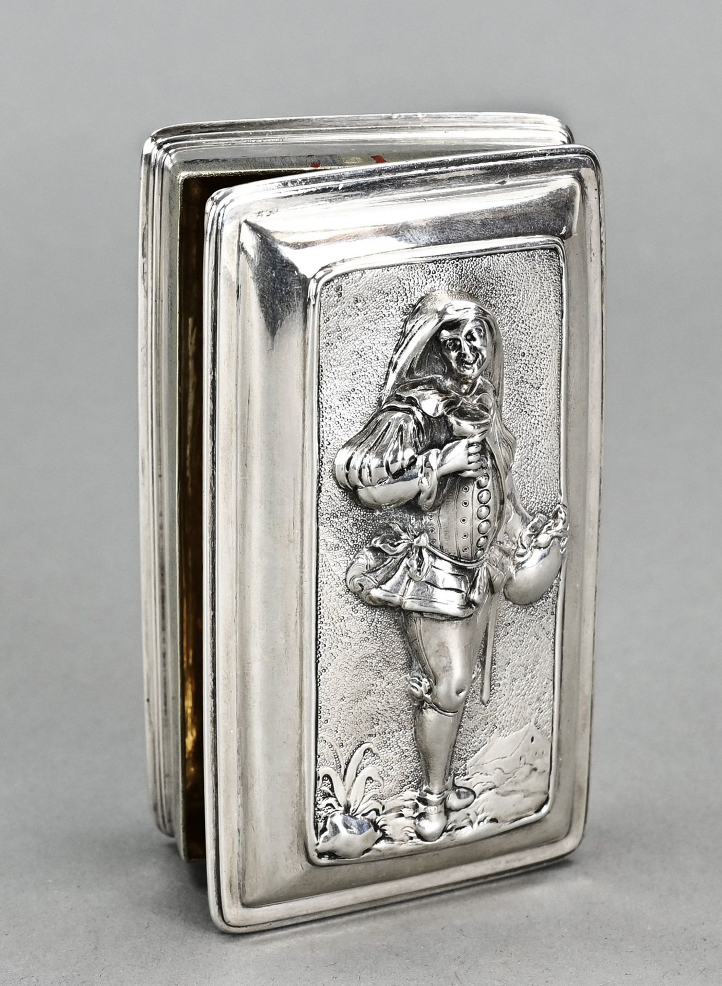 Antique silver tobacco box