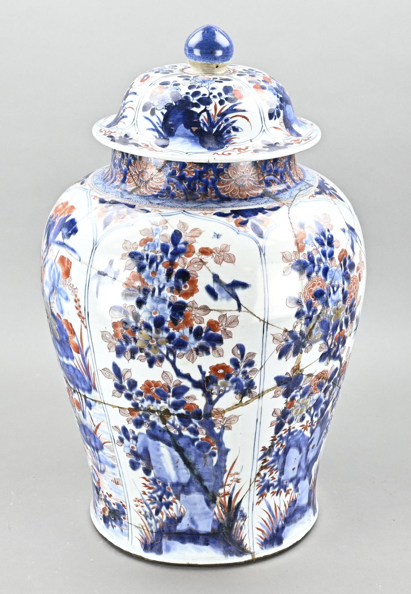 Chinese lidded vase, H 66 cm. - Image 2 of 3