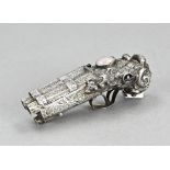 Silver box, model pistol