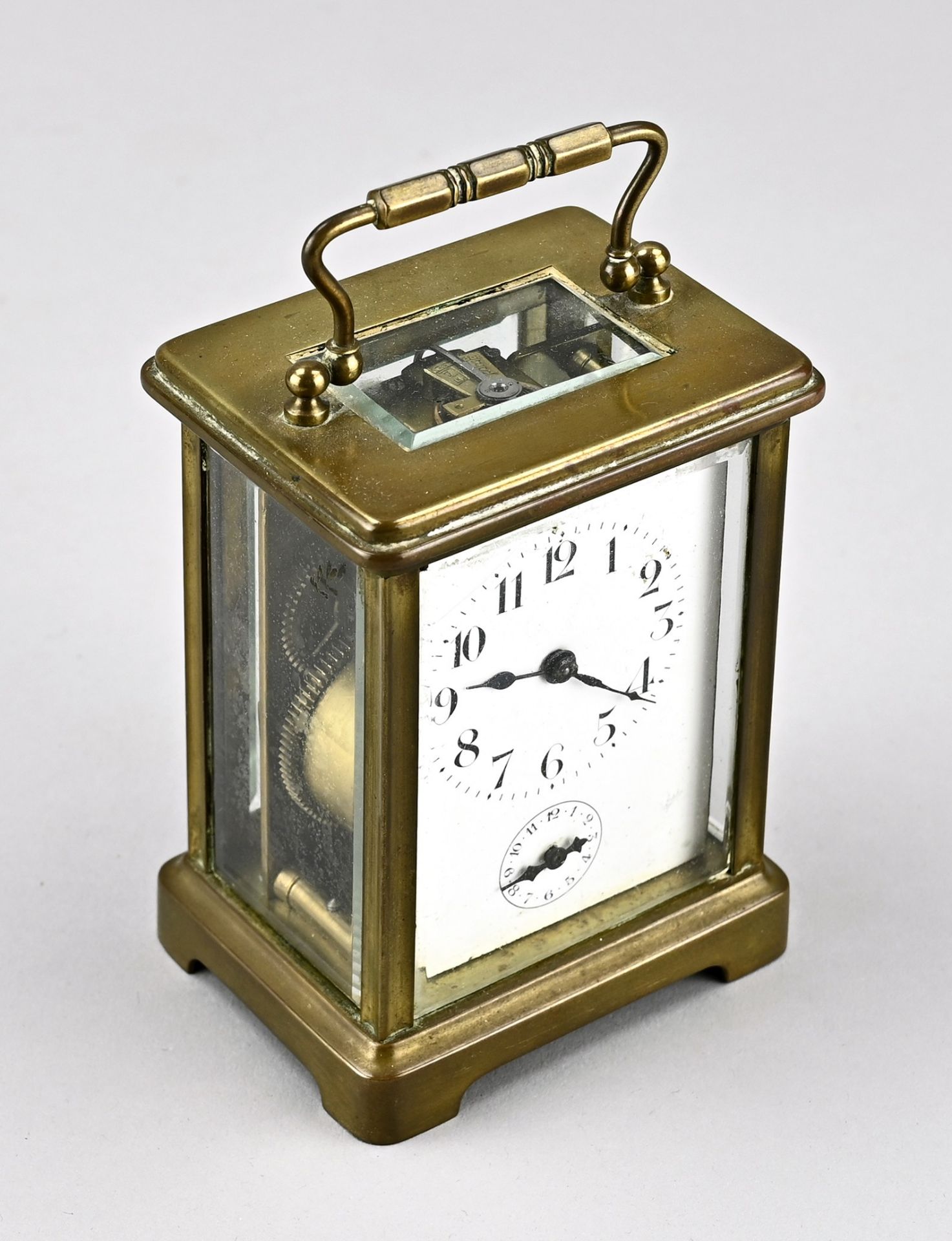 French travel alarm clock, 1900