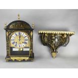 French boulle clock on console (religious), 1700