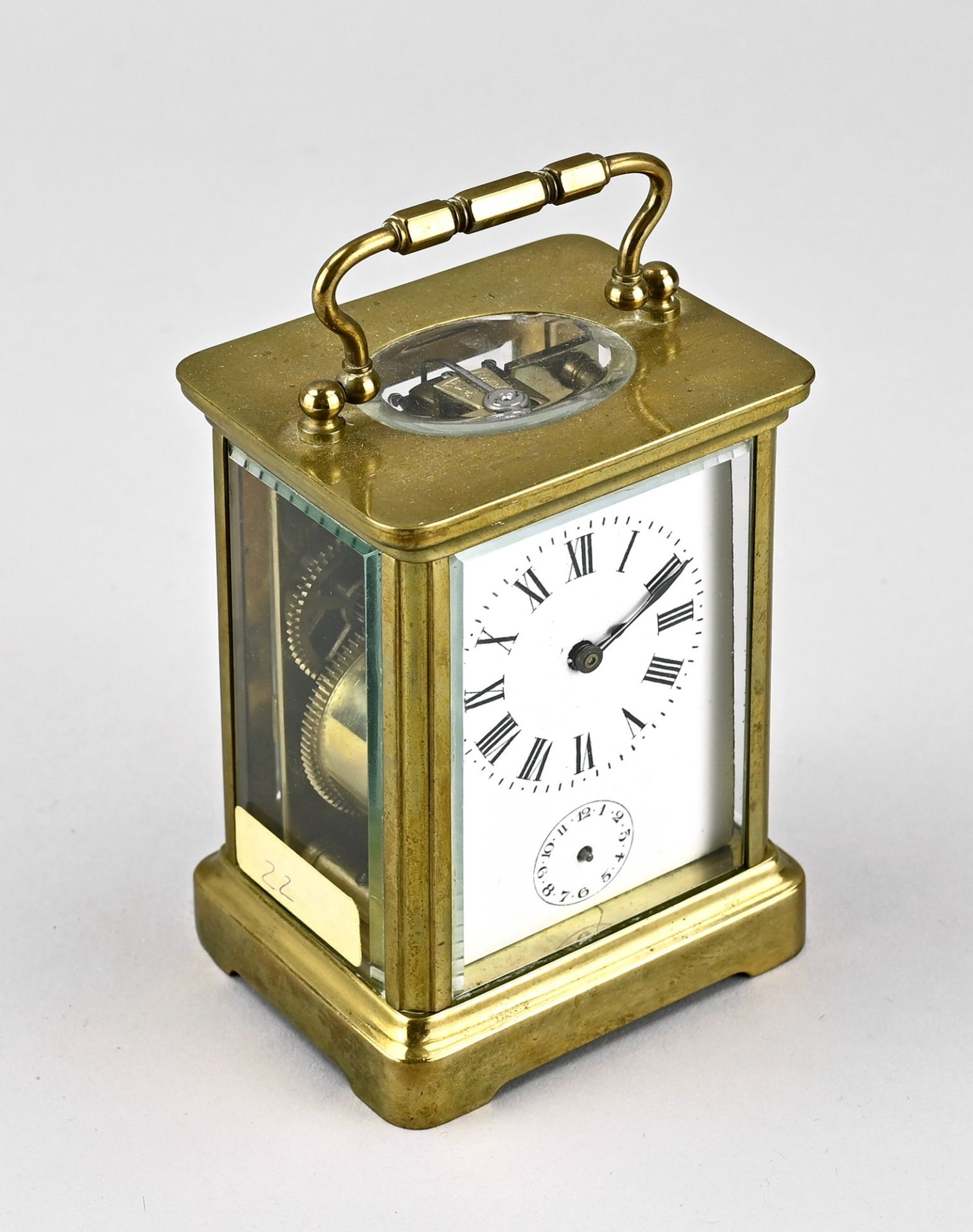 French travel alarm clock, 1900