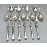 Silver spoons and forks, 15x