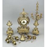 3-piece French clock set, 1880