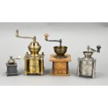 4x Antique coffee grinder