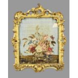 Embroidery in rococo frame