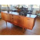 Stonehill Furniture Mid 1960s Teak Sideboard Credenza, 72 inches in length