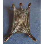 After Russell & Erwin (1839-1902) Art Nouveau Devil Card Tray, size is 4 inches x 6 inches
