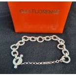 Old Florence Silver Bracelet in Original Box, weight 39.5g