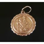 Charles Horner 9ct Gold St Christopher Pendant Hallmarked Chester 1958