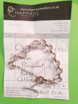 Old Florence Silver Bracelet in Original Box, weight 39.5g
