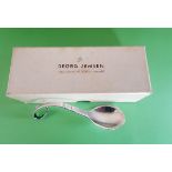 Georg Jensen Silver Spoon 41 with original box. Weight is approximately 19g, fully hallmarked