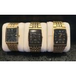 Three Assorted Accurist Diamond Gents Wristwatches