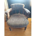 Victorian Captain's Chair, requires upholstering