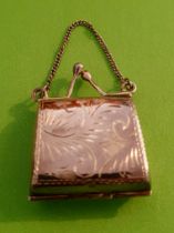 Small Silver Purse with metal chain. FREE MAINLAND UK POSTAGE