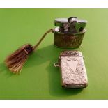 Silver Match Striker and Miniature Lighter. FREE MAINLAND UK POSTAGE