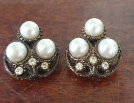 Pair of Pearl Clip On Earrings