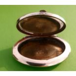 Silver Oyster Shell Pill Box with Vanity Mirror. FREE MAINLAND UK POSTAGE