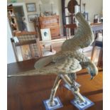 Brass Statue of an Eagle with Wings Spread, 60cm in width