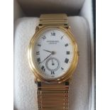 Raymond Weil 18k Gold Plated Oval Faced Gents Wristwatch. FREE MAINLAND UK POSTAGE