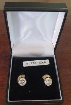 9ct Gold Earrings with CZ Stones