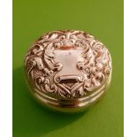 Silver Pill Box with embossed lid. FREE MAINLAND UK POSTAGE
