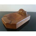 Robert Thompson "Mouseman" Oak Carved Ashtray