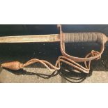 Hobson & Sons Ceremonial Sword, probably Lothian & Borders Regiment, with original metal sheath